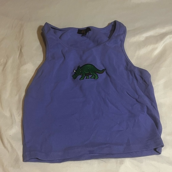 Dinosaur ribbed crop top - Picture 1 of 3